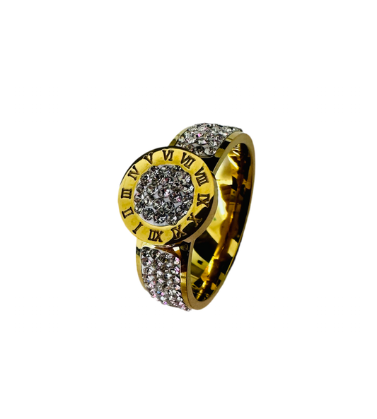 Bague Cristaux en Acier