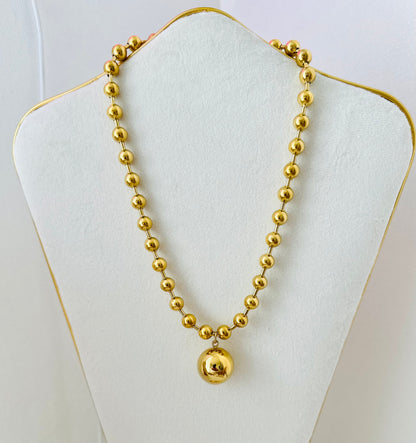 Collier Perles en Acier