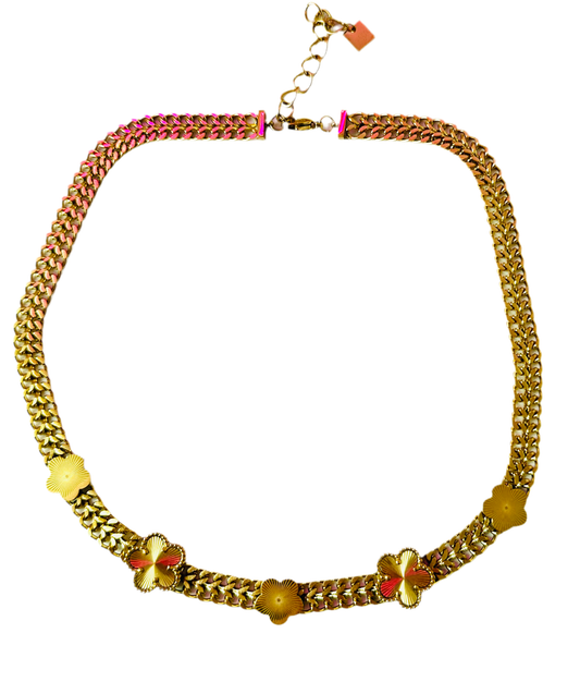 Collier Trèfles dorés Luxe