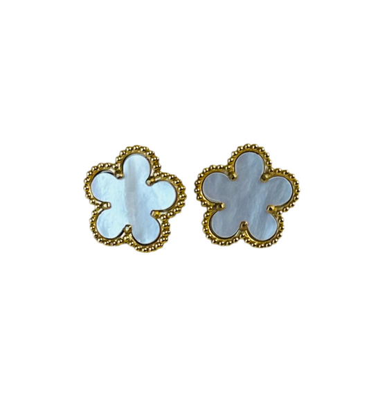 Boucles d’oreilles Marguerite en Acier